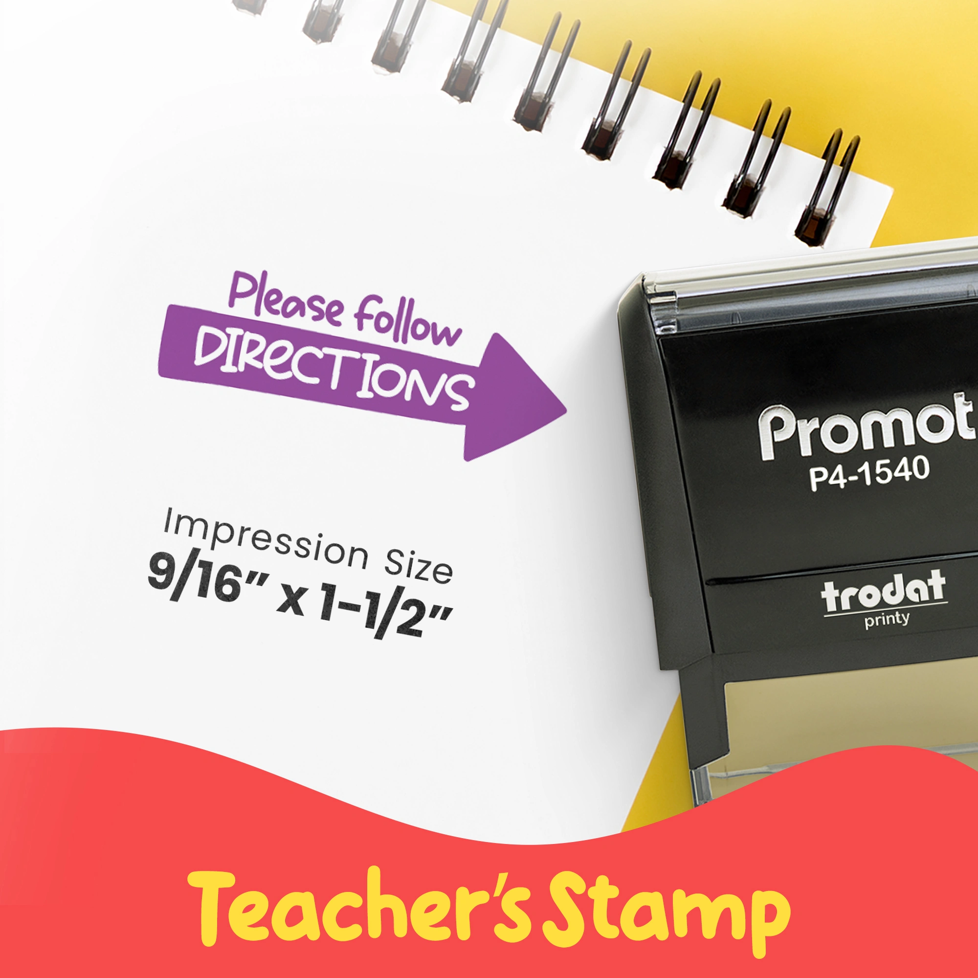 Please Follow Directions - Teacher Stamp